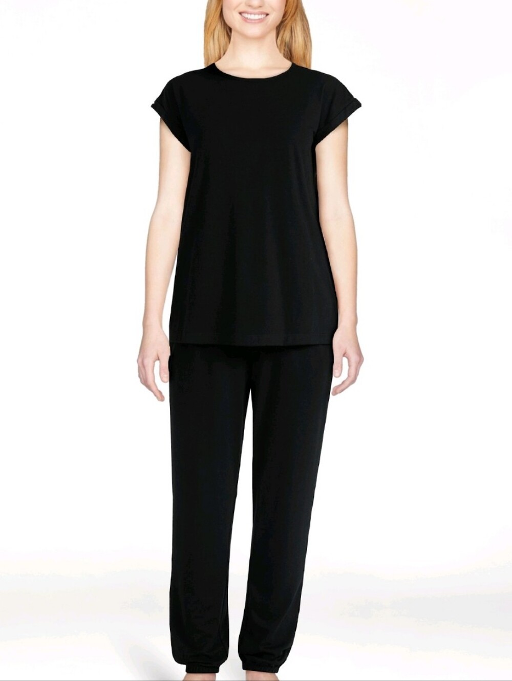 NWT Black Women's Relaxed Jogger Pants & Top Set